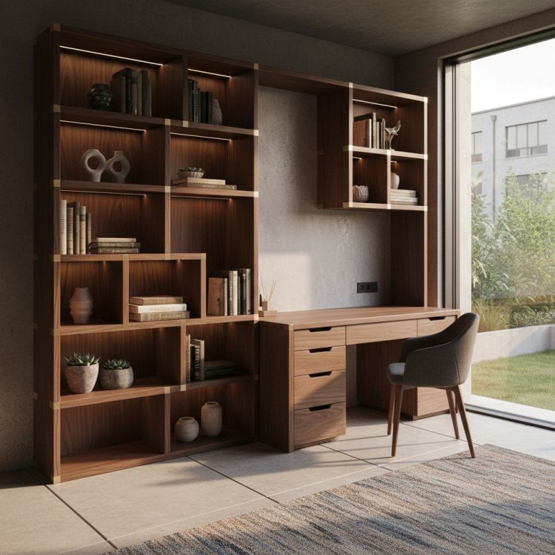 Built-In Home Office Furniture Solutions
