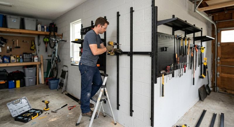 Garage Tool Rack Installation in Winston Salem, NC