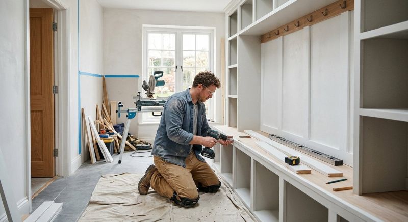 Mudroom Shelving Installation in Woodbridge, VA